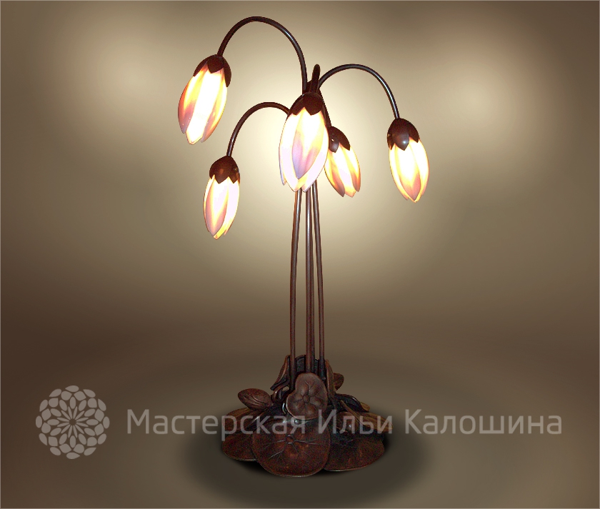 светильник в стиле art nouveau мастерская Ильи Калошина